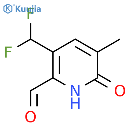 5-(Difluoromethyl)-2-hydroxy-3-methylpyridine-6-carboxaldehyde structure