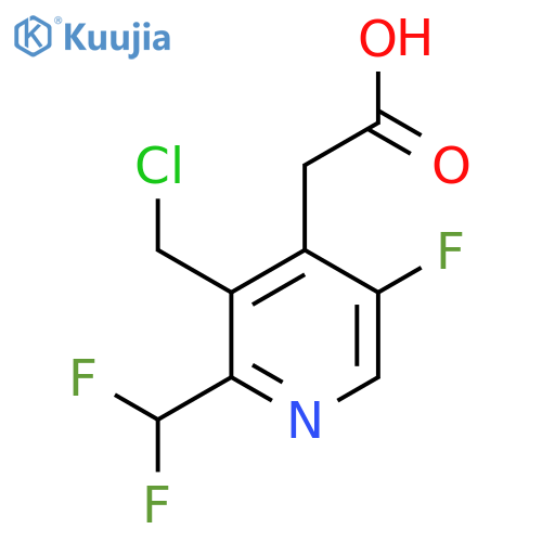 3-(Chloromethyl)-2-(difluoromethyl)-5-fluoropyridine-4-acetic acid structure