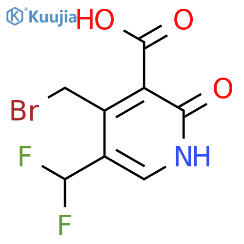 4-(Bromomethyl)-5-(difluoromethyl)-2-hydroxypyridine-3-carboxylic acid structure