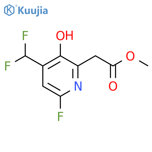 Methyl 4-(difluoromethyl)-6-fluoro-3-hydroxypyridine-2-acetate structure