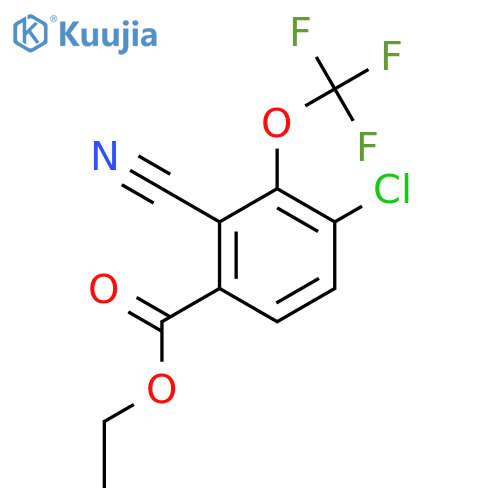 Ethyl 4-chloro-2-cyano-3-(trifluoromethoxy)benzoate structure