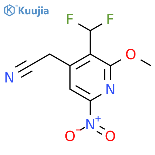 3-(Difluoromethyl)-2-methoxy-6-nitropyridine-4-acetonitrile structure