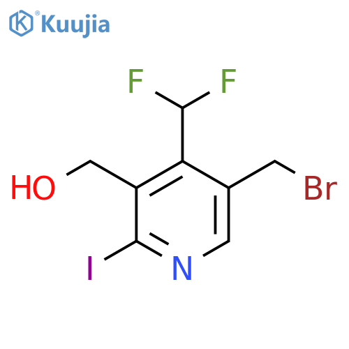 5-(Bromomethyl)-4-(difluoromethyl)-2-iodopyridine-3-methanol structure