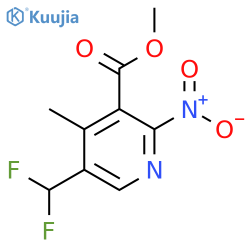 Methyl 5-(difluoromethyl)-4-methyl-2-nitropyridine-3-carboxylate structure