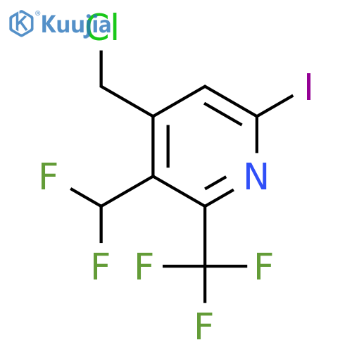 4-(Chloromethyl)-3-(difluoromethyl)-6-iodo-2-(trifluoromethyl)pyridine structure
