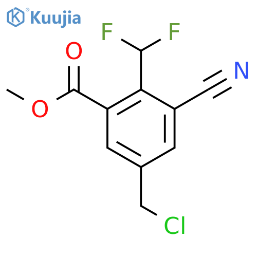 Methyl 5-chloromethyl-3-cyano-2-(difluoromethyl)benzoate structure