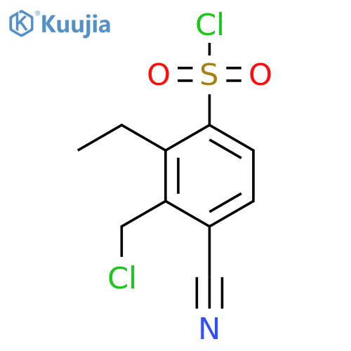3-Chloromethyl-4-cyano-2-ethylbenzenesulfonyl chloride structure