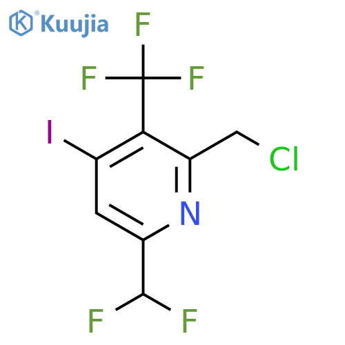 2-(Chloromethyl)-6-(difluoromethyl)-4-iodo-3-(trifluoromethyl)pyridine structure