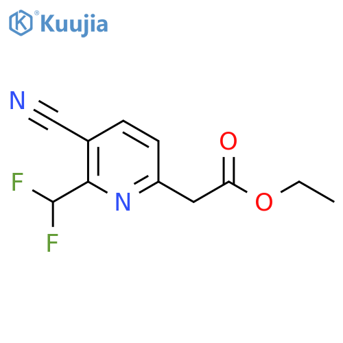 Ethyl 3-cyano-2-(difluoromethyl)pyridine-6-acetate structure