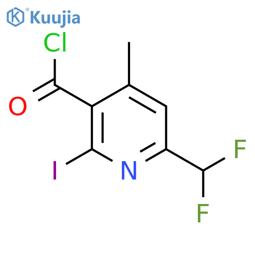 6-(Difluoromethyl)-2-iodo-4-methylpyridine-3-carbonyl chloride structure