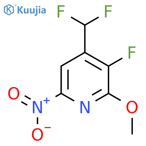 4-(Difluoromethyl)-3-fluoro-2-methoxy-6-nitropyridine structure