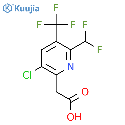 5-Chloro-2-(difluoromethyl)-3-(trifluoromethyl)pyridine-6-acetic acid structure