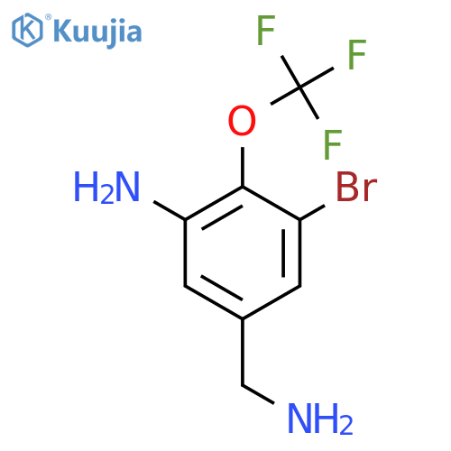 3-Amino-5-bromo-4-(trifluoromethoxy)benzylamine structure