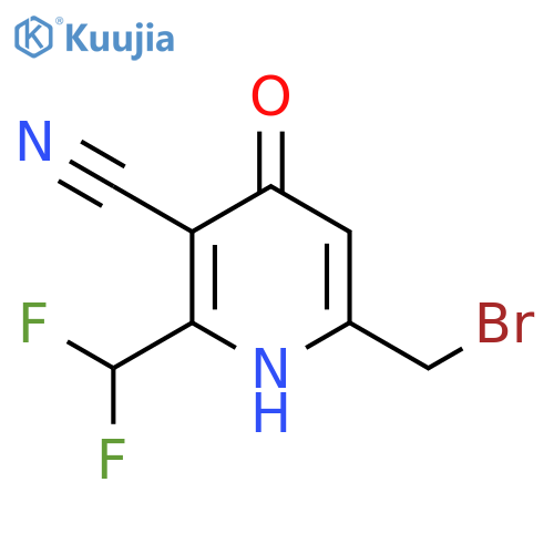 6-(Bromomethyl)-3-cyano-2-(difluoromethyl)-4-hydroxypyridine structure