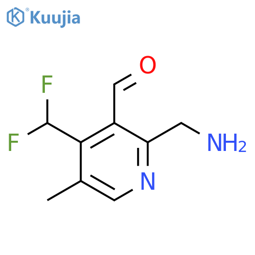 2-(Aminomethyl)-4-(difluoromethyl)-5-methylpyridine-3-carboxaldehyde structure