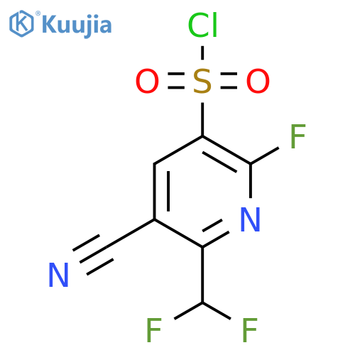 3-Cyano-2-(difluoromethyl)-6-fluoropyridine-5-sulfonyl chloride structure