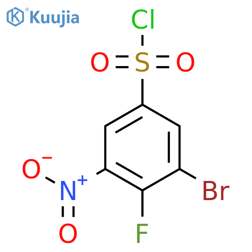 3-Bromo-4-fluoro-5-nitrobenzenesulfonyl chloride structure