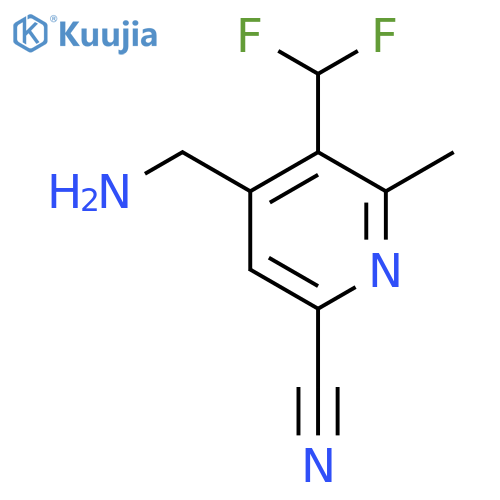 4-(Aminomethyl)-6-cyano-3-(difluoromethyl)-2-methylpyridine structure