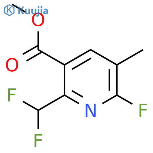Methyl 2-(difluoromethyl)-6-fluoro-5-methylpyridine-3-carboxylate structure