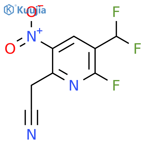 3-(Difluoromethyl)-2-fluoro-5-nitropyridine-6-acetonitrile structure