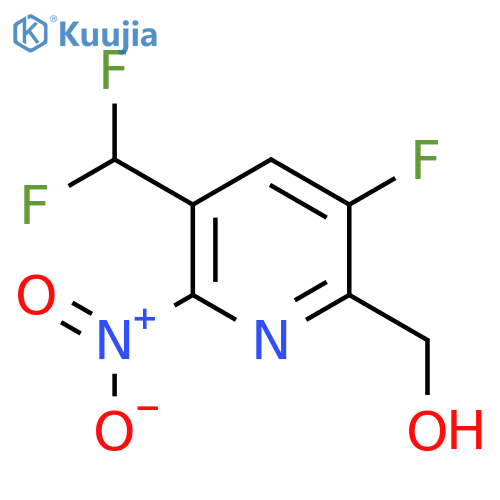 3-(Difluoromethyl)-5-fluoro-2-nitropyridine-6-methanol structure