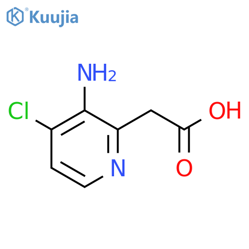 3-Amino-4-chloropyridine-2-acetic acid structure