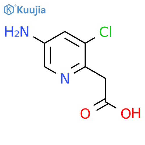 5-Amino-3-chloropyridine-2-acetic acid structure