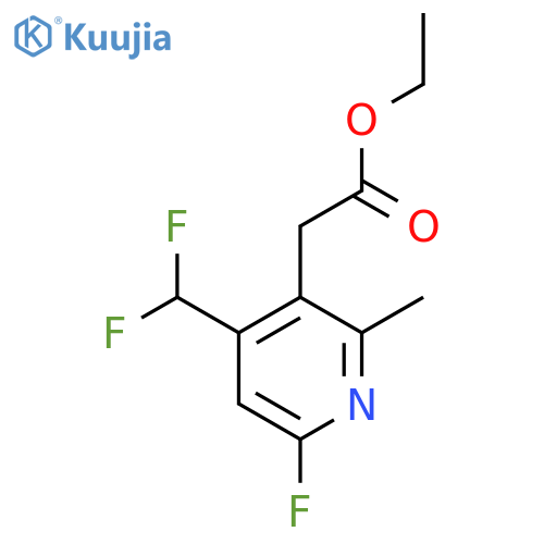Ethyl 4-(difluoromethyl)-6-fluoro-2-methylpyridine-3-acetate structure