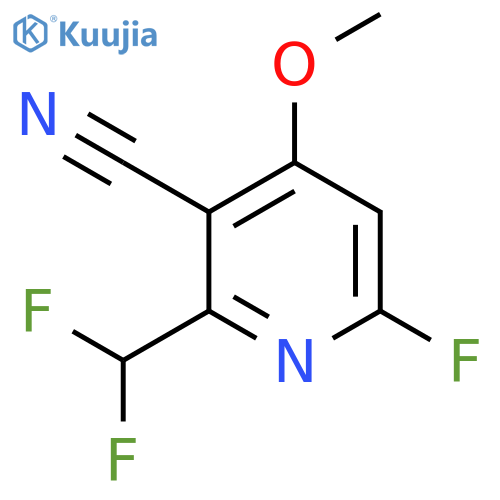 3-Cyano-2-(difluoromethyl)-6-fluoro-4-methoxypyridine structure