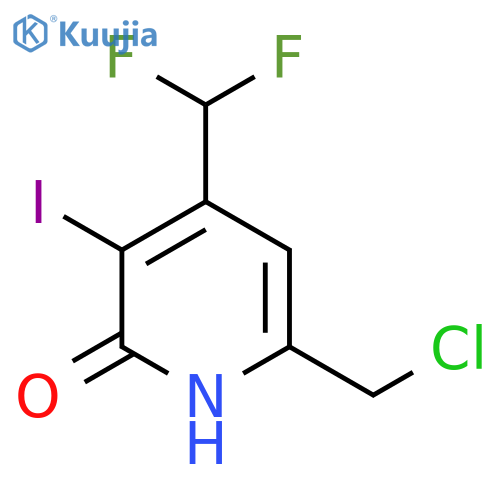 6-(Chloromethyl)-4-(difluoromethyl)-2-hydroxy-3-iodopyridine structure