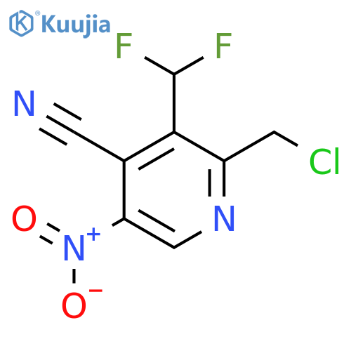 2-(Chloromethyl)-4-cyano-3-(difluoromethyl)-5-nitropyridine structure