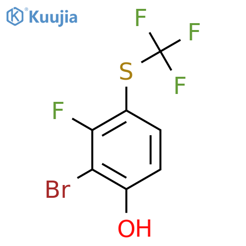 2-Bromo-3-fluoro-4-(trifluoromethylthio)phenol structure