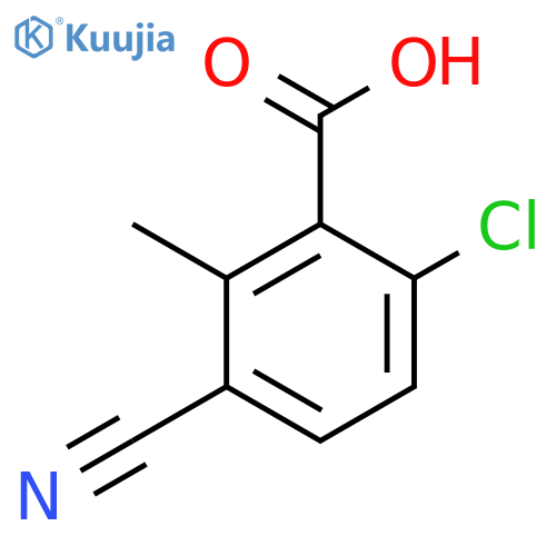 6-Chloro-3-cyano-2-methylbenzoic acid structure