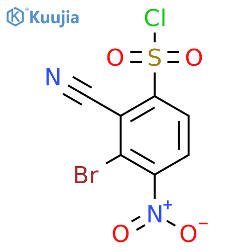 3-Bromo-2-cyano-4-nitrobenzenesulfonyl chloride structure