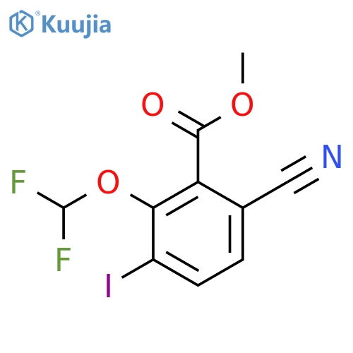 Methyl 6-cyano-2-difluoromethoxy-3-iodobenzoate structure