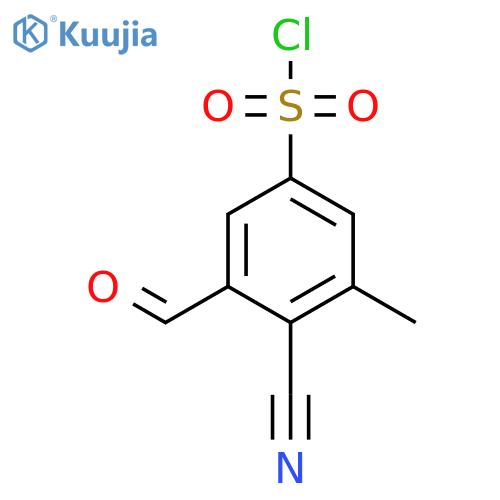 4-Cyano-3-formyl-5-methylbenzenesulfonyl chloride structure
