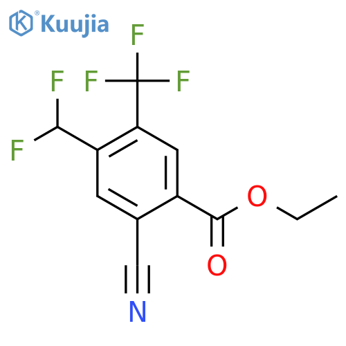 Ethyl 2-cyano-4-difluoromethyl-5-(trifluoromethyl)benzoate structure