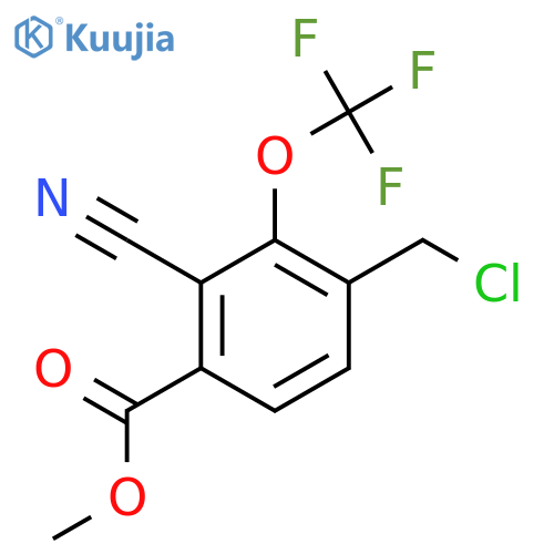 Methyl 4-chloromethyl-2-cyano-3-(trifluoromethoxy)benzoate structure