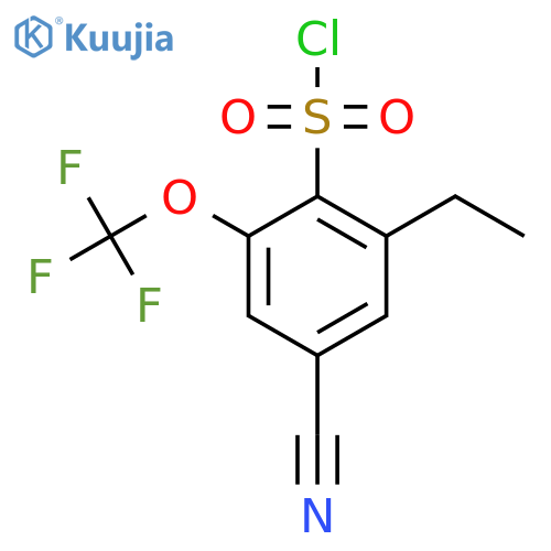 4-Cyano-2-ethyl-6-(trifluoromethoxy)benzenesulfonyl chloride structure