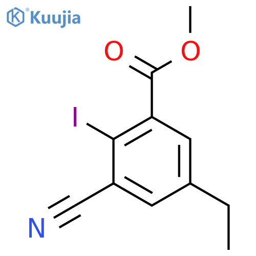 Methyl 3-cyano-5-ethyl-2-iodobenzoate structure