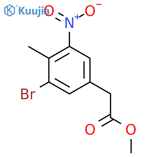 Methyl 3-bromo-4-methyl-5-nitrophenylacetate structure