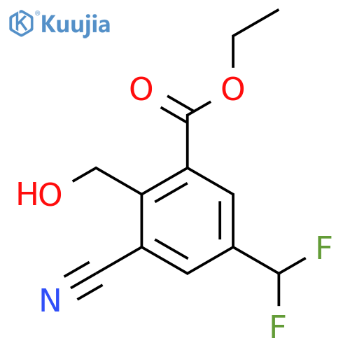 Ethyl 3-cyano-5-difluoromethyl-2-(hydroxymethyl)benzoate structure