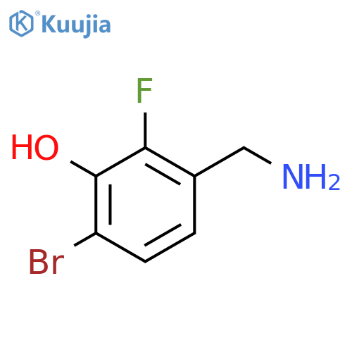 4-Bromo-2-fluoro-3-hydroxybenzylamine structure
