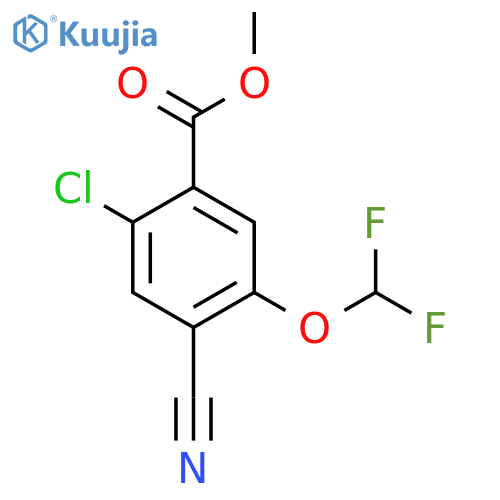 Methyl 2-chloro-4-cyano-5-(difluoromethoxy)benzoate structure