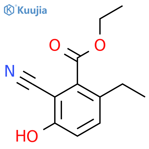 Ethyl 2-cyano-6-ethyl-3-hydroxybenzoate structure