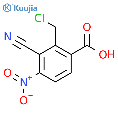 2-Chloromethyl-3-cyano-4-nitrobenzoic acid structure