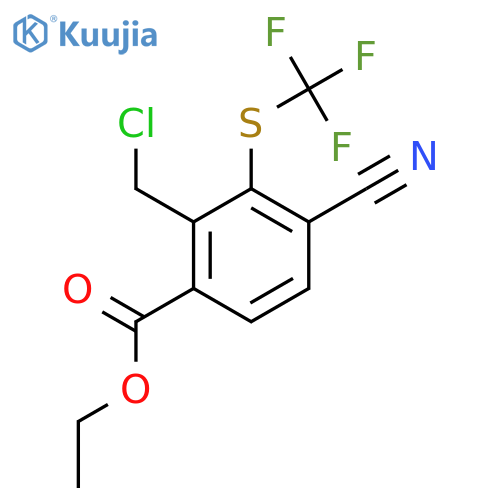 Ethyl 2-chloromethyl-4-cyano-3-(trifluoromethylthio)benzoate structure