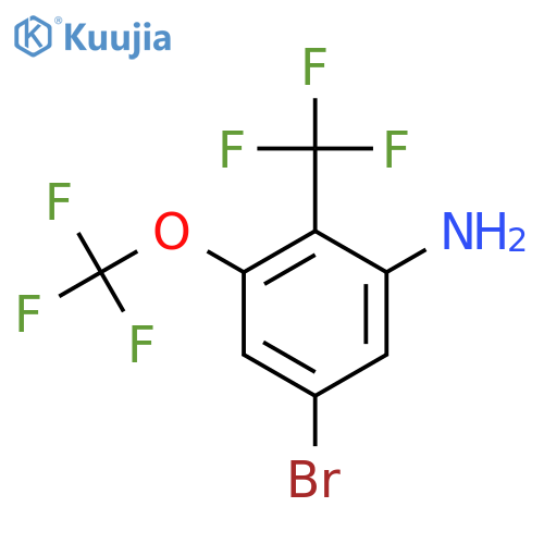 5-Bromo-3-trifluoromethoxy-2-(trifluoromethyl)aniline structure