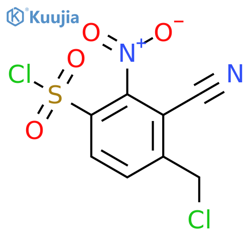 4-Chloromethyl-3-cyano-2-nitrobenzenesulfonyl chloride structure