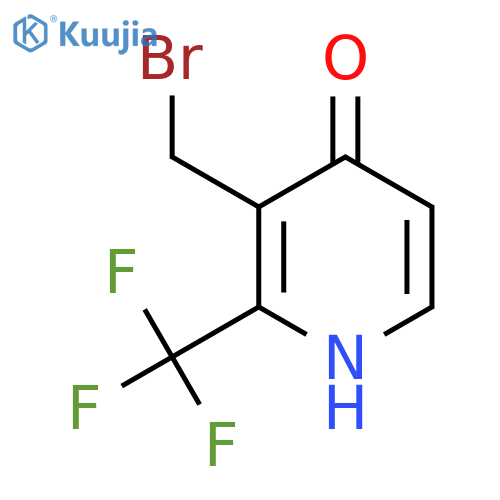 3-Bromomethyl-4-hydroxy-2-(trifluoromethyl)pyridine structure